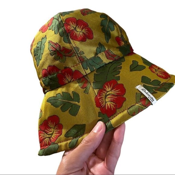 * Marzi Italy Handmade Leaf Print Brimmed Hat main image 4